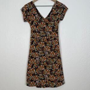 Pact Helena Crossback Organic Cotton Floral Mini Dress Size Medium